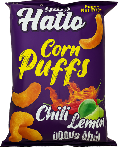 Hatlo Corn Puffs Sticks Chili Lemon 60g