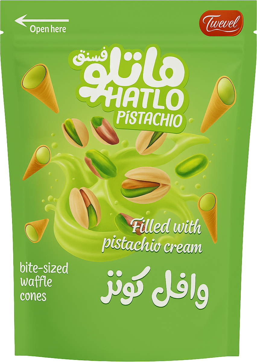 Hatlo Waffle Cone Pistachio 100g