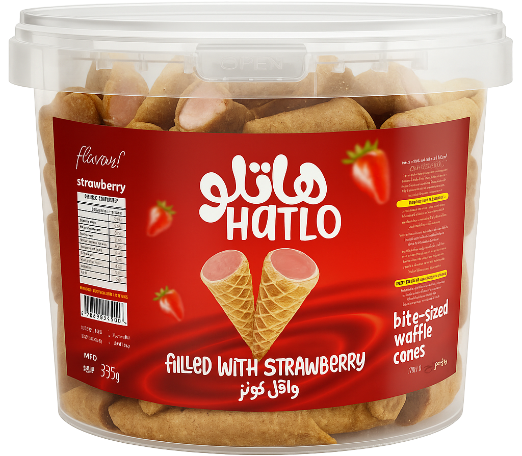 Hatlo Waffle Cone Strawberry 1kg