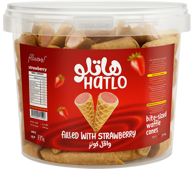 Hatlo Waffle Cone Strawberry 1kg